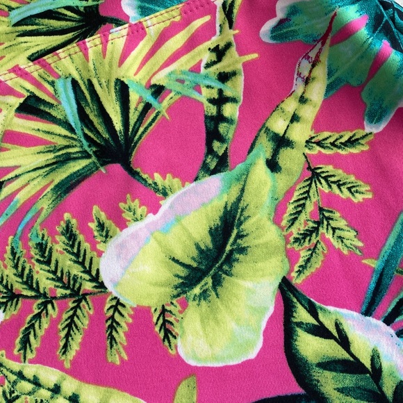 Tommy Bahama Golf Pink Tropical Leaf Ruffle Skort - Picture 3 of 8
